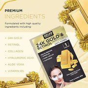 AZURE 24K Gold & Retinol Anti Aging Under Eye Patches - Firming, Restoring & Deeply Hydrating Eye Mask - Reduces Fine Line...