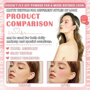 Blush Cream for Cheeks,Face Matte Contour Blush Makeup,Buildable Shimmer Facial Cheek Blusher Shades,Blendable Cosmetic Ma...