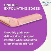Schick Hydro Silk Dermaplaning Wand, Dermaplaning Tool for Face | Dermaplane Razor for Women Face, Eyebrow Razor, Peach Fu...