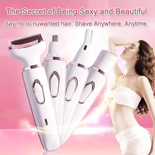Bikini Trimmer for Women, Electric Razor Hair Shaver for Face Nose Eyebrow Beard Mustache Arm Leg Armpit Bikini, Replaceab...