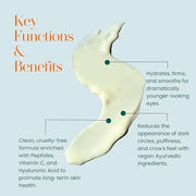 Hylunia Intensive Repair Eye Cream – Hydrating & Firming with Peptides, Vitamin C & Hyaluronic Acid – Reduces Dark Circles...