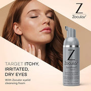 ZocuFoam Eyelid Cleanser - Foaming Eyelid Scrub - Natural pH Balanced Solution - 1.7 FL OZ (50mL) - Product Image