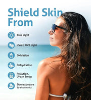 Tinted Body Screen Mini - Body Bronzer, Medium Bronze, SPF 30, Blue Light Defense, Plant-Based, Mineral Sunscreen, Travel ...