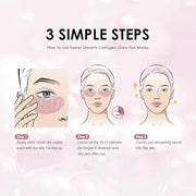 Sweet Dreams Collagen Glow Rose Gold Eye Masks under eye patches for puffy eyes + Sweet Dreams Vanilla Lip Mask - Product ...