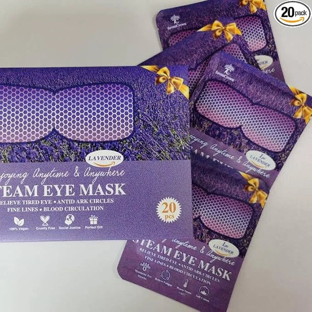 Sleep Mask for Travel Essentials,Steam Eye Mask,Warm Compress for Eyes, Heated Eye Mask Reduce Puffiness & Dark Circles & ...
