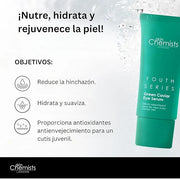 Skin Chemists Anti-Aging Eye Serum, 15ml - Green Caviar Extract & Matrikine Peptide 6 for Under Eye Wrinkle Reduction, Hyd...