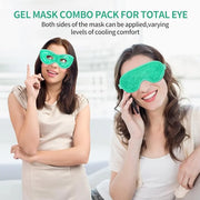 2PCS Gel Eye Mask - Reusable Hot/Cold Therapy Gel Bead Mask for Puffiness, Dark Circles, Headaches, & Stress Relief, Cooli...
