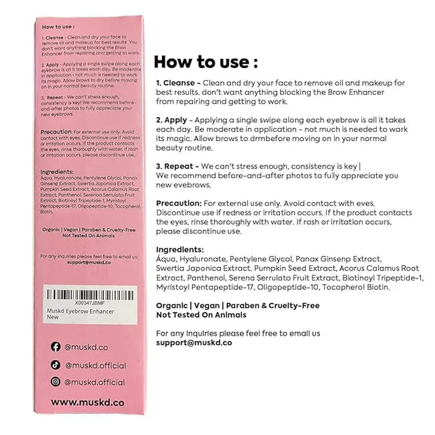 Eyebrow Growth Serum - Best Eyebrow Serum for Women to Grow Brows Fast & Thicker - Hair Growth Enhancer - Natural, Vegan &...