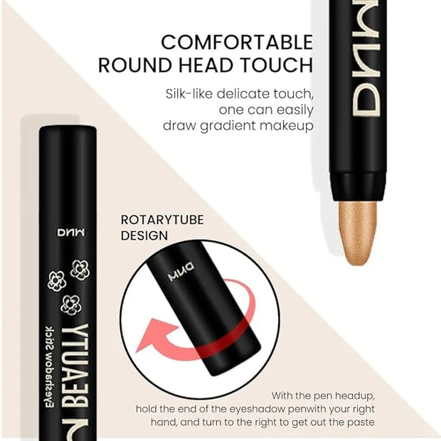 evpct 2Pcs Cream Eyeshadow Sticks Set for Eyes Light Khaki & Desert Gold Shimmer Eye Crayon Shadow Brightener Stick Pencil...