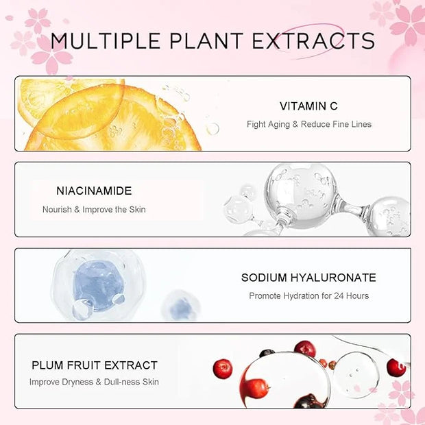 Skincare Set Japan Sakura Skin Care Set - Skincare Kits Gifts for Teen Girls, Travel Kit for Women Skin Care Routine Kit: ...