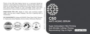 C60 Anti-Aging Face Serum 30ml with Hyaluronic Acid, Plant Stem Cells, Peptides, Vitamins B + C & Anti Aging Wrinkle Compl...