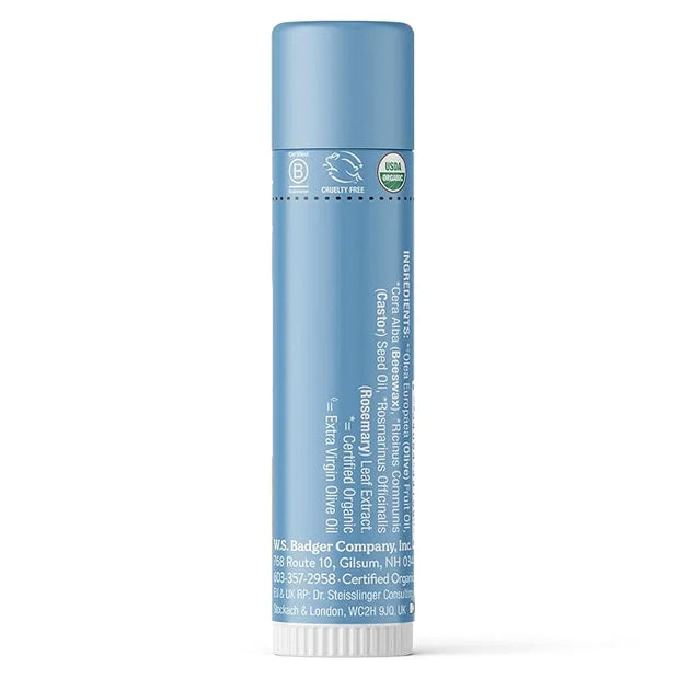 Badger Unscented Classic Lip Balm, 100% Organic Lip Balm for Sensitive Lips, Long Lasting Lip Moisturizer w/Light Silky Te...