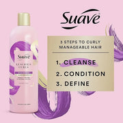 Suave Pink Luscious Curls Shampoo for Defining Curly Hair with Amino Acid Complex 16.5 oz - Product Image