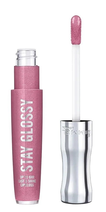 Rimmel Stay Glossy Lip Gloss Bundle - 030 Cake for Breakfast & 200 Tainted Love, .18oz Each - Product Image