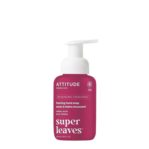 ATTITUDE Foaming Hand Soap, EWG Verified, Plant and Mineral-Based Ingredients, Vegan and Cruelty-free Personal Care Produc...