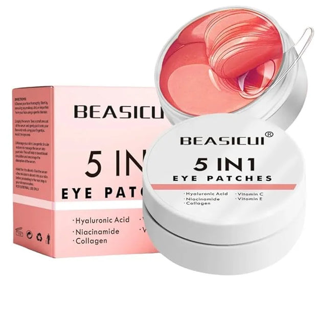 Under Eye Patches - 5 in 1 Under Eye Mask Hyaluronic Acid & Collagen,Under Eye Face Mask,Dark Circles and Puffy Eyes, Unde...
