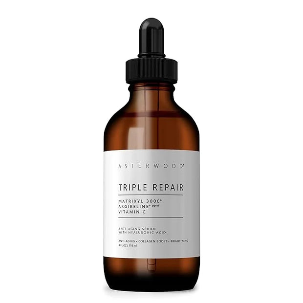Asterwood Triple Repair Matrixyl 3000 + Argireline + Hyaluronic Acid + Vitamin C Serum for Face - Anti-Aging, Collagen Boo...