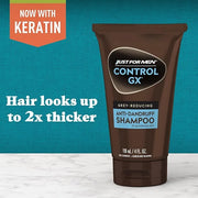 Just for Men Control GX Grey Reducing Shampoo for Textured Hair, Gradual Hair Color for Men with Keratin, 4 Fl Oz - Pack o...