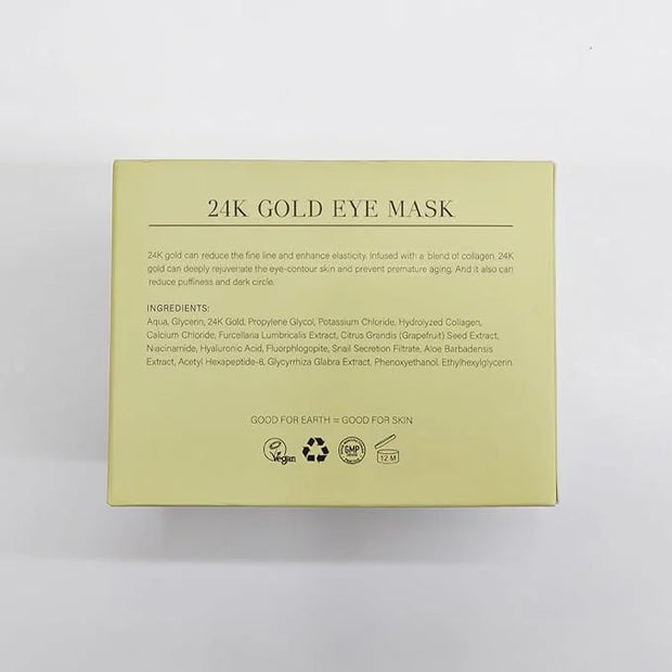 Under Eye Patchs 24k Gold Eye Mask and Hyaluronic Acid and Rose for Dark Circles and Puffiness Wrinkle Eye Bags 30 Pairs -...