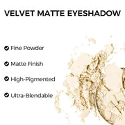 Erinde Single Beige Matte Eyeshadow Palette, High Pigment, Long Lasting, Intense Color, Neutral Nudes Naked Matte Pressed ...
