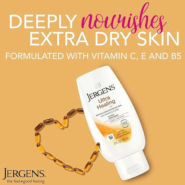 Jergens Ultra Healing Dry Skin Lotion, Hand and Body Moisturizer for Quick Absorption into Extra Dry Skin with Hydralucenc...
