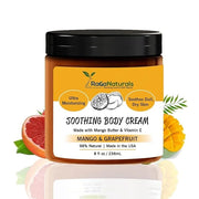 RaGaNaturals Natural Mango Butter Body Cream for Dry Skin for Women, Men - Tropical Plant-Based Hydrating Moisturizer with...