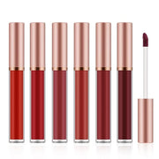 6pcs Matte Lip Gloss Set for Women,Highly Pigmented Velvet Lip Stain，Long Lasting，Waterproof Lip Makeup，Nude，Brown - Produ...