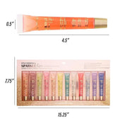 EXPRESSIONS 12pc Sparkle Lips Lip Oils - Vitamin E Infused Lip Gloss, Lip Oil Collection | Hydrating Lip Care, Safe and No...