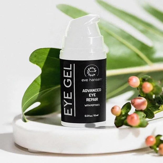 Eve Hansen Anti-Aging Eye Gel with Peptides | Under-Eye Cream With Plant Stem Cells, Hyaluronic Acid, Vitamin E | Cruelty-...