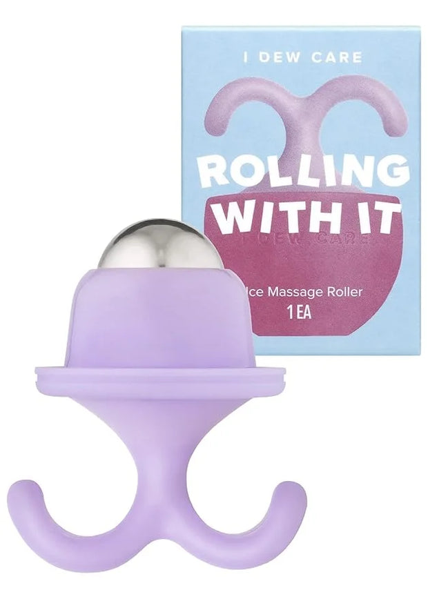 I DEW CARE Facial Tool - Rolling with It | Cooling Stick Skincare Tool, Depuffing Ice Face Roller with Cap, Gift, Reusable...