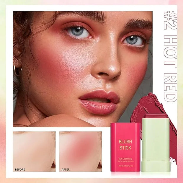 Multi-Use Makeup Blush Stick,Beauty Solid Moisturizer Stick,Waterproof Natural Nude Makeup,Tinted Solid Moisturizer Stick ...