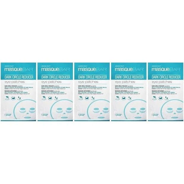 masque BAR Eye Mask Patches Dark Circle Reducer (5 Pairs) — Korean Under Eye Skin Care Treatment — Diminishes the Appearan...