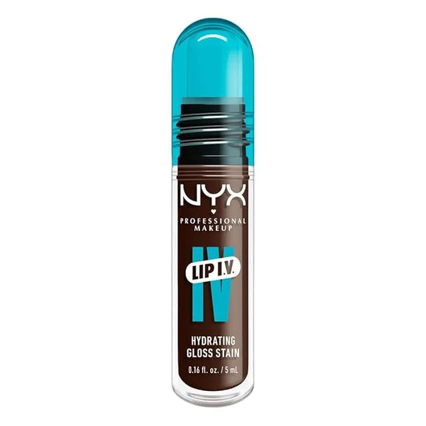 NYX PROFESSIONAL MAKEUP Lip IV Hydrating Glossy Lip Stain with 12HR Hydration - Espresso Soak (Brown) - Product Image