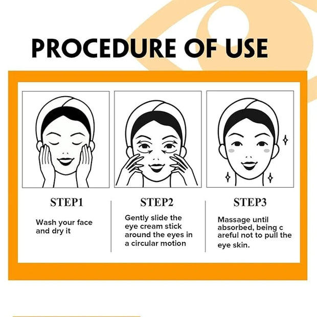 Lumibalm for Under Eye Bags, Turmeric Retinol Eye Cream Stick, Retinol Eye Cream Stick for Dark Circles, Wrinkles, Anti-Ag...
