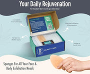 HartFelt Head-to-Toe Exfoliation Beauty Box & Trial Pack Gentle Peach Sensitive Facial Exfoliating Pads, Full Body Spa Scr...