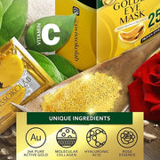 SWISSÖKOLAB Under Eye Patches For Puffy Eyes 24k Gold Eye Mask Dark Circles And Puffiness Collagen Eye Gel Pads Moisturizi...