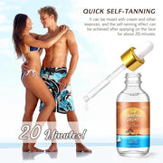 Self Tanning Drops for Face and Body, Self Tanner Drops Bronzing Drops, Natural Sunless Fake Tan Face Tanning Drops, Face ...