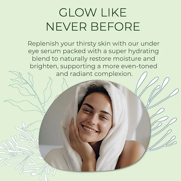 Bakuchiol Kelp Eye Serum Plant-Based Skincare Naturally Boosts Under Eye Glow Targets Deep Wrinkles & Supports Smooth Skin...
