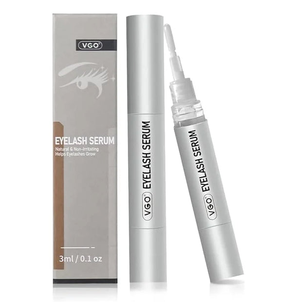 VGO Eyelash Serum - Lash Serum for Eyelash Growth, Clear Effect for Thicker, Longer Lashes with Natural Ingredients - Safe...