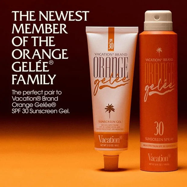 Vacation Orange Gelée SPF 30 Sunscreen Spray Oil & Air Freshener Bundle, Tanning Oil with SPF, Suntan Lotion Spray, Transp...