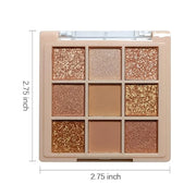 Eyeshadow Palette Makeup- 9 Colors Naked Eyeshadow Palette Matte Shimmer Korean Natural Eye Shadow palettes Highly Pigment...