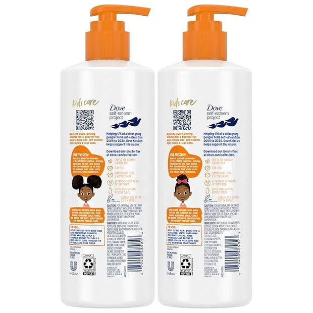 Dove Shampoo and Conditioner Set - Love Collection, Curly , Kids, Wavy Hair Products 17.5 Oz (2 Piece Set) - Product Image
