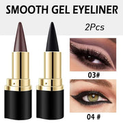 Kaely 2Pcs Black Brown Gel Eyeliner Pencil, Natural Black Eyeliner Cream for Waterline, Crayon Eye Liner Waterproof Smudge...