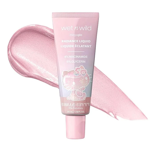 wet n wild Hello Kitty Radiance Liquid, Nourishing Niacinamide & Glycerin Infused Formula, Natural Multi-Functional Glow, ...