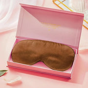 Grace & Company Silky Satin Eye Mask for Women - Premium Brown Satin Silk Sleep Mask - Hydrating, Ultra Soft & Lightweight...