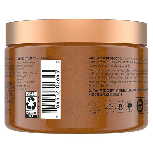 SheaMoisture Shea Sugar Body Scrub For Moisturize And Restore Dry Skin Raw Shea Butter Deeply Moisturizing Body Scrub With...