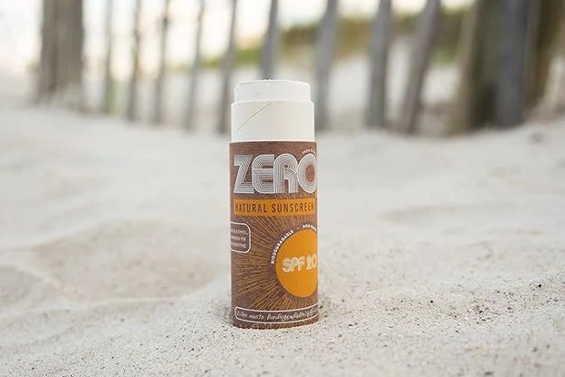 ZERO Waste 100% Plastic Free Natural Sunscreen Stick, SPF 20 Reef Safe and Kid Friendly, Water Resistant, Push Up Cardboar...