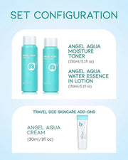 BEYOND Angel Aqua Moisture Skincare Set (11.2fl oz , 3-Piece Set) & Phytoganic (Cleansing Liquid, 6.8fl oz) - Vegan Formul...