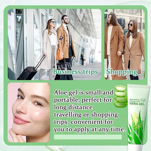 8PCS Aloe Vera Gel for Face & Skin,Organic Aloe Vera Gel,Hydrating After Sun Cream for Travel Size,Moisturizing Lotion for...