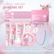 Sakura Skincare Set for Teen Girls, Complete 34PCS Face Care Kit, Christmas Pamper Gift Set for Women & Teenage Girls, Hyd...
